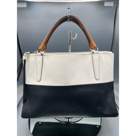 COACH Borough Color Block Pebbled Leather Bag - Picture 1 of 9